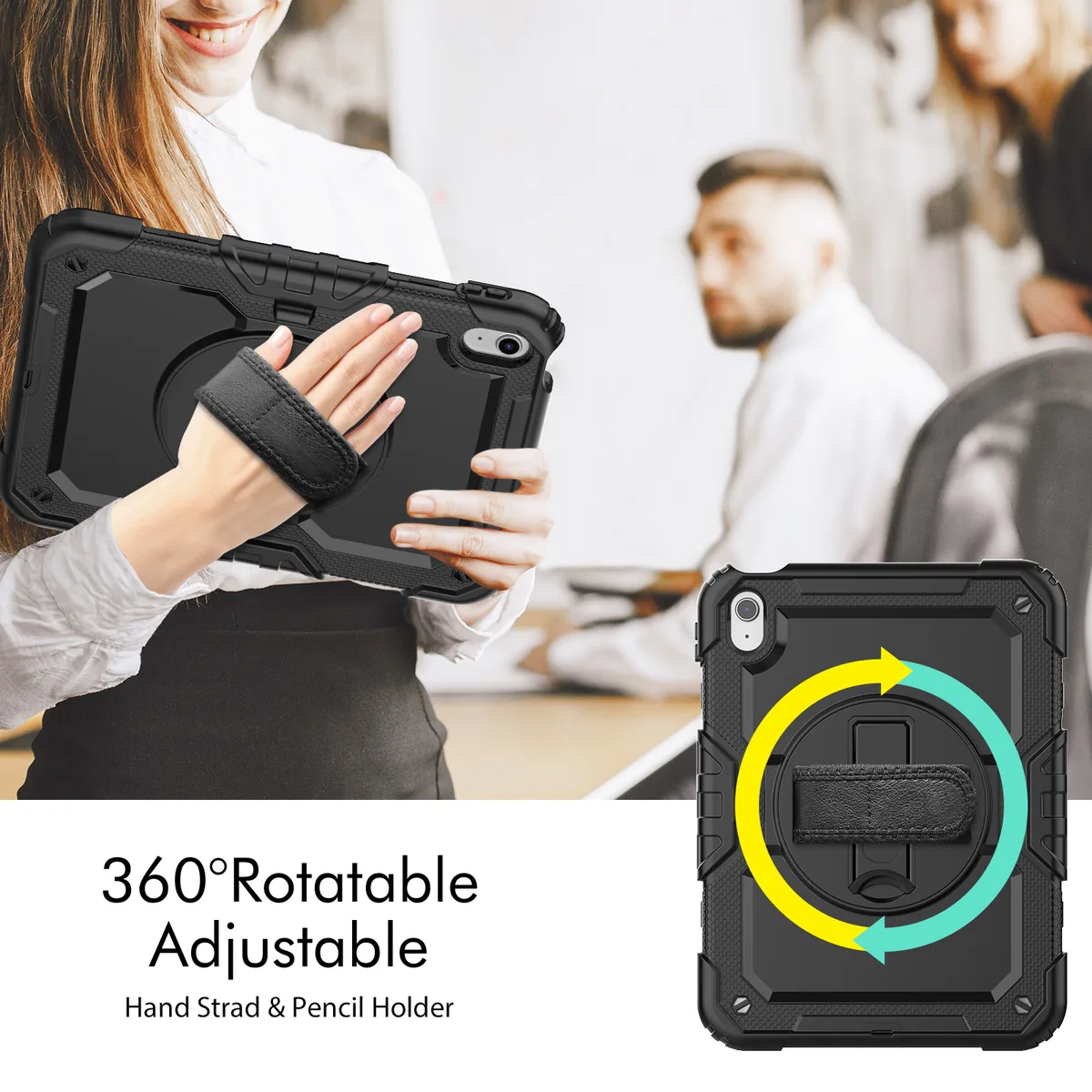 360° rotating adjustable hand strap