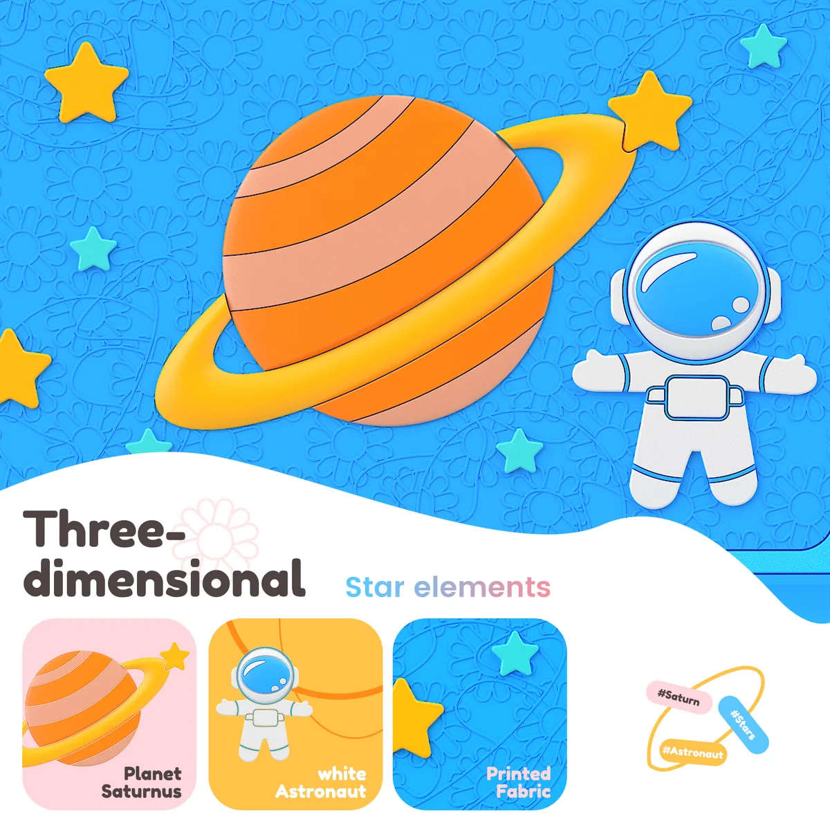 Three-dimensional planet and astronaut design